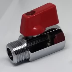 chrome plated mini ball valve for plumbing applications