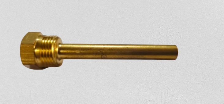 precision turned brass sensor housing m8