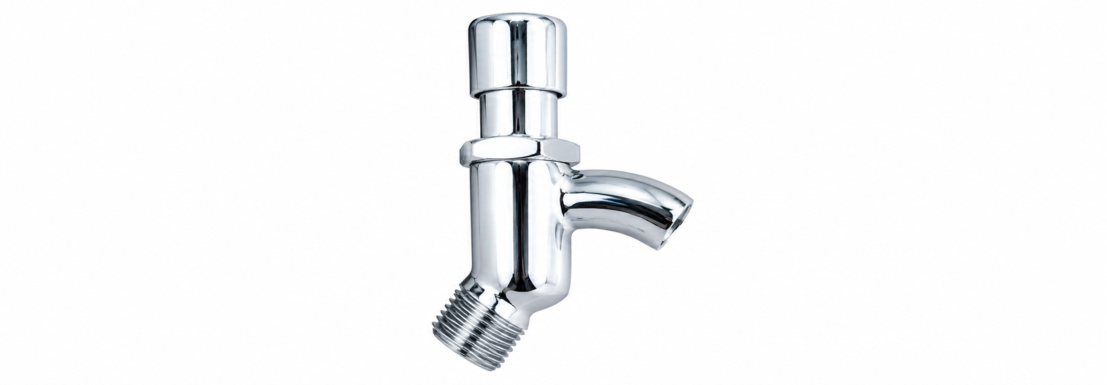 Brass push cock (Push Tap) with chrome finish for water cooler and sanitary fittings