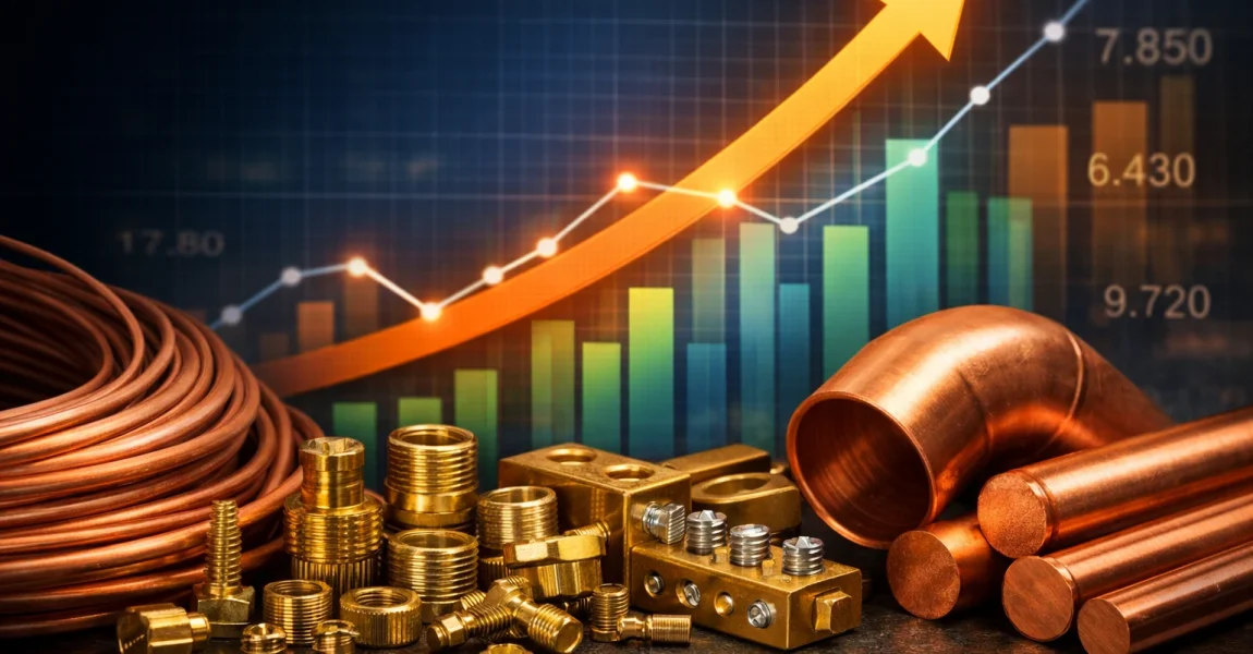 Increasing copper rate impacting global brass and copper component exports